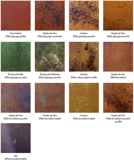 Tuiles émaillées personnalisées Aléonard gamme