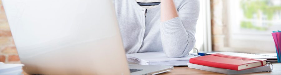 Une personne devant le site internet Aléonard