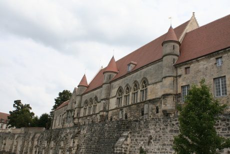 Palais de justice situé dans un ancien palais épiscopal. Lauréat des Trophées Aléonard dans la catégorie Monuments historiques. Palais de justice, Place Aubry 02011 LAON. Tuile Koramic Patrimoine Ocré Lichen.